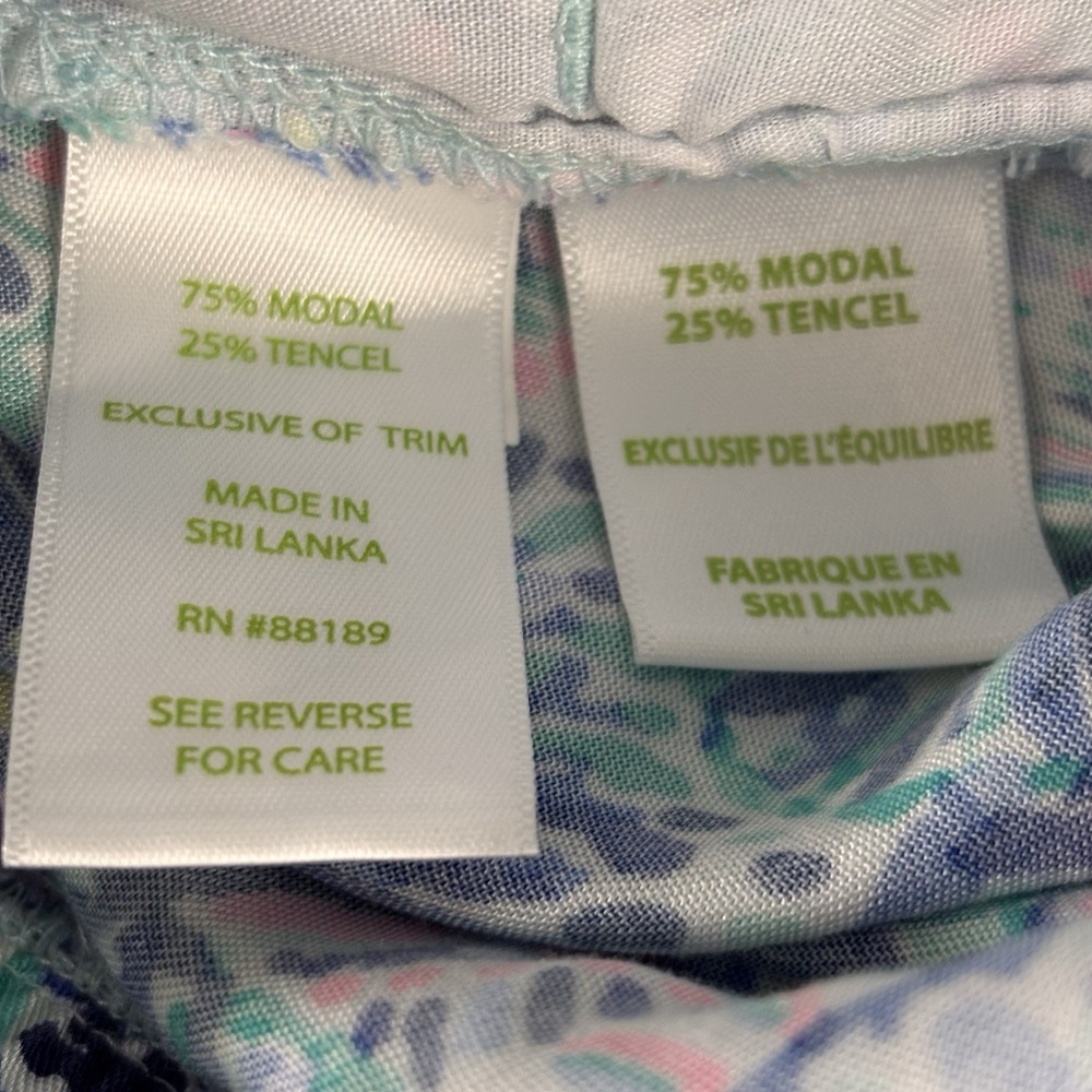 Lilly Pulitzer Piper Jogger Pants M Elastic Waist Tassels Swim Only Print - Picture 9 of 12